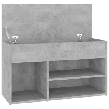 vidaXL Παπουτσοθήκη Γκρι Σκυροδέματος 80x30x45cm από Επεξ. Ξύλο