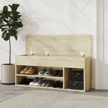vidaXL Παπουτσοθήκη Sonoma Δρυς 105x30x45cm Επεξ. Ξύλο