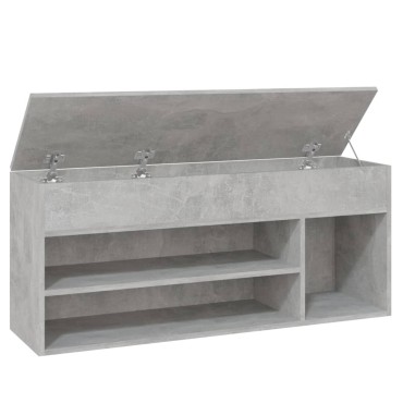 vidaXL Παπουτσοθήκη Γκρι Σκυρ. 105x30x45cm από Επεξ. Ξύλο