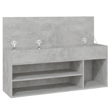 vidaXL Παπουτσοθήκη Γκρι Σκυρ. 105x30x45cm από Επεξ. Ξύλο