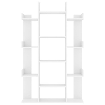 vidaXL Βιβλιοθήκη Λευκή 86x25,5x140cm από Επεξ. Ξύλο 1 τεμ.