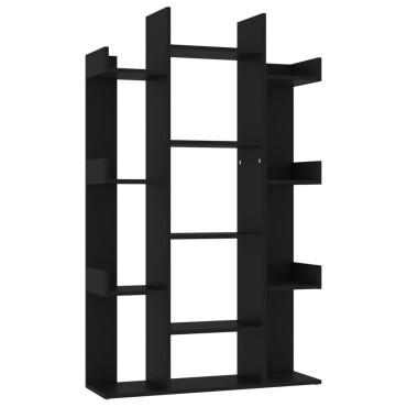 vidaXL Βιβλιοθήκη Μαύρη 86x25,5x140cm από Επεξ. Ξύλο 1 τεμ.