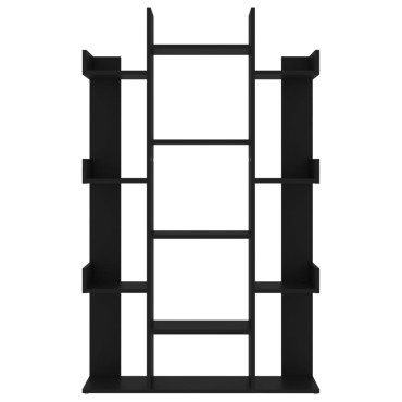 vidaXL Βιβλιοθήκη Μαύρη 86x25,5x140cm από Επεξ. Ξύλο 1 τεμ.