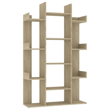 vidaXL Βιβλιοθήκη Sonoma Δρυς 86x25,5x140cm από Επεξ. Ξύλο 1 τεμ.