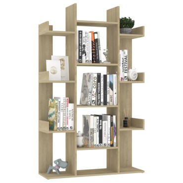 vidaXL Βιβλιοθήκη Sonoma Δρυς 86x25,5x140cm από Επεξ. Ξύλο 1 τεμ.