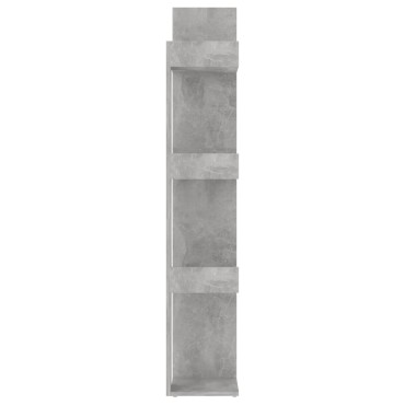 vidaXL Βιβλιοθήκη Γκρι Σκυροδέματος 86x25,5x140cm από Επεξ. Ξύλο 1 τεμ.