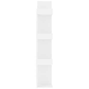 vidaXL Βιβλιοθήκη Λευκή 48x25,5x140cm από Επεξ. Ξύλο 1 τεμ.