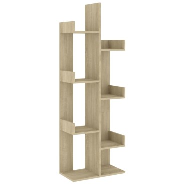 vidaXL Βιβλιοθήκη Sonoma Δρυς 48x25,5x140cm από Επεξ. Ξύλο 1 τεμ.