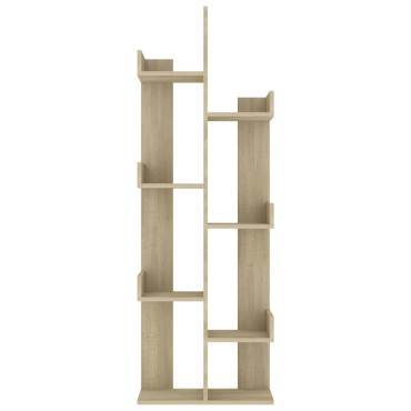 vidaXL Βιβλιοθήκη Sonoma Δρυς 48x25,5x140cm από Επεξ. Ξύλο 1 τεμ.