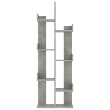vidaXL Βιβλιοθήκη Γκρι Σκυροδέματος 48x25,5x140cm από Επεξ. Ξύλο 1 τεμ.