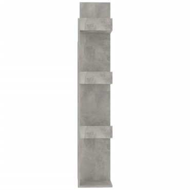 vidaXL Βιβλιοθήκη Γκρι Σκυροδέματος 48x25,5x140cm από Επεξ. Ξύλο 1 τεμ.