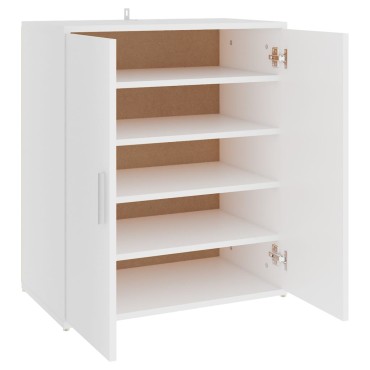 vidaXL Παπουτσοθήκη Λευκή 60x35x70cm από Επεξ. Ξύλο