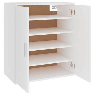 vidaXL Παπουτσοθήκη Λευκή 60x35x70cm από Επεξ. Ξύλο