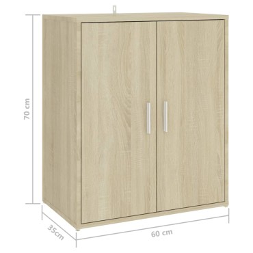 vidaXL Παπουτσοθήκη Sonoma Δρυς 60x35x70cm από Επεξ. Ξύλο