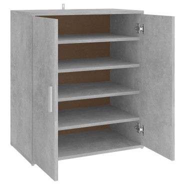 vidaXL Παπουτσοθήκη Γκρι Σκυροδέματος 60x35x70cm από Επεξ. Ξύλο