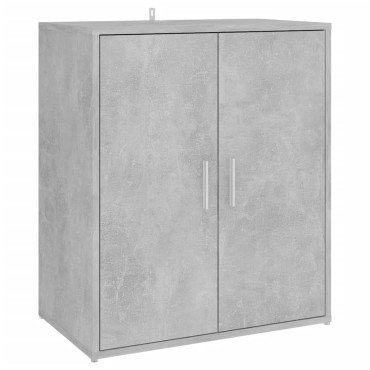 vidaXL Παπουτσοθήκη Γκρι Σκυροδέματος 60x35x70cm από Επεξ. Ξύλο