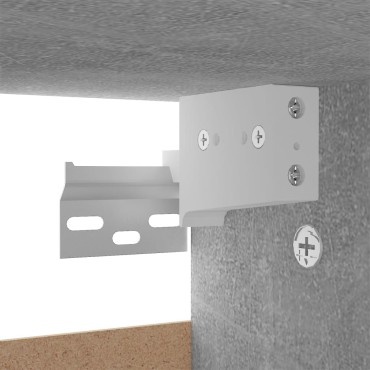 vidaXL Παπουτσοθήκη Γκρι Σκυροδέματος 60x35x70cm από Επεξ. Ξύλο