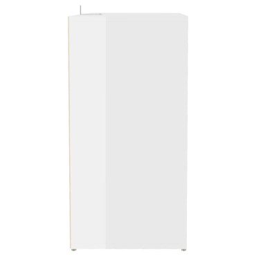 vidaXL Παπουτσοθήκη Γυαλιστερό Λευκό 60x35x70cm από Επεξ. Ξύλο