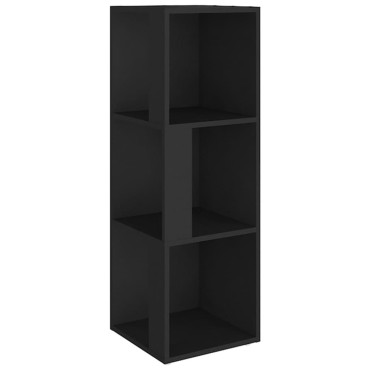 vidaXL Ντουλάπι Γωνία Μαύρο 33x33x100cm από Επεξ. Ξύλο 1 τεμ.