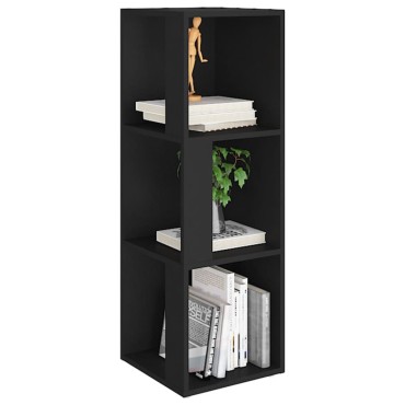 vidaXL Ντουλάπι Γωνία Μαύρο 33x33x100cm από Επεξ. Ξύλο 1 τεμ.