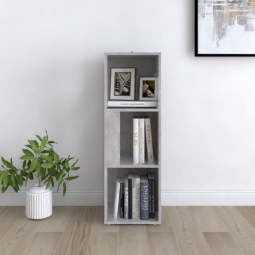 vidaXL Ντουλάπι Γωνιακό Γκρι Σκυροδέματος 33x33x100cm από Επεξ. Ξύλο 1 τεμ.