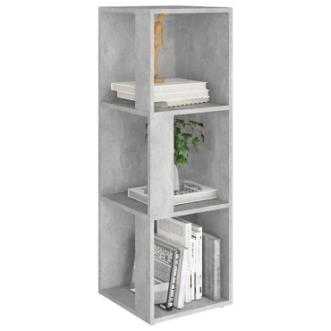 vidaXL Ντουλάπι Γωνιακό Γκρι Σκυροδέματος 33x33x100cm από Επεξ. Ξύλο 1 τεμ.