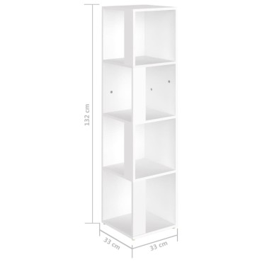 vidaXL Ντουλάπι Γωνία Λευκό 33x33x132cm από Μοριοσανίδα 1 τεμ.