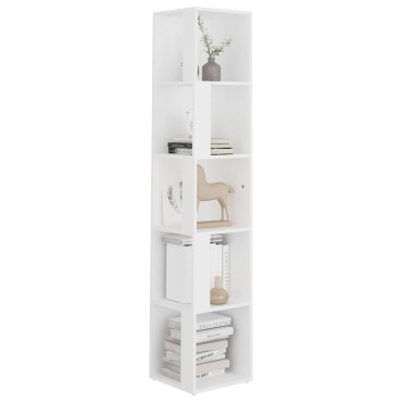 vidaXL Ντουλάπι Γωνία Λευκό 33x33x164,5cm από Επεξ. Ξύλο 1 τεμ.