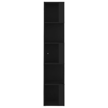 vidaXL Ντουλάπι Γωνία Μαύρο 33x33x164,5cm από Επεξ. Ξύλο 1 τεμ.