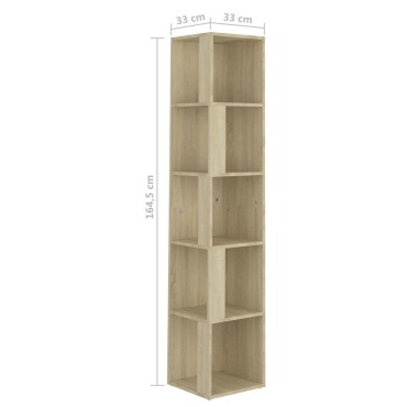 vidaXL Ντουλάπι Γωνία Sonoma Oak 33x33x164,5cm από Επεξ. Ξύλο 1 τεμ.