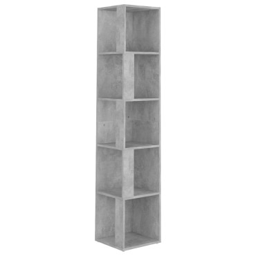 vidaXL Ντουλάπι Γωνία Γκρι Σκυρ. 33x33x164,5cm από Επεξ. Ξύλο 1 τεμ.