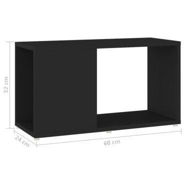 vidaXL Έπιπλο Τηλεόρασης Μαύρο 60x24x32cm από Μοριοσανίδα