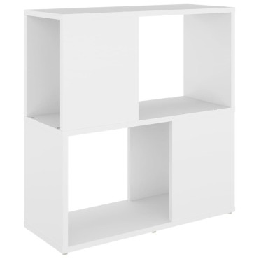 vidaXL Βιβλιοθήκη Λευκή 60x24x63cm από Επεξ. Ξύλο 1 τεμ.
