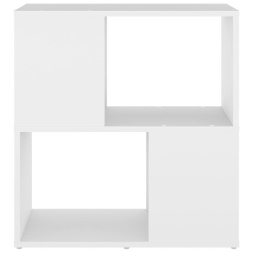 vidaXL Βιβλιοθήκη Λευκή 60x24x63cm από Επεξ. Ξύλο 1 τεμ.
