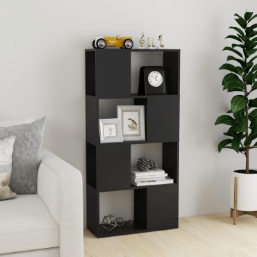 vidaXL Βιβλιοθήκη/Διαχωριστικό Χώρου Γκρι 60x24x124,5cm Επεξ. Ξύλο 1 τεμ.