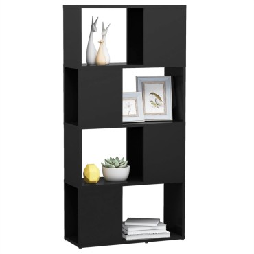 vidaXL Βιβλιοθήκη/Διαχωριστικό Χώρου Γκρι 60x24x124,5cm Επεξ. Ξύλο 1 τεμ.