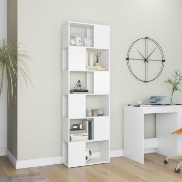 vidaXL Βιβλιοθήκη/Διαχωριστικό Χώρου Λευκό 60x24x186cm 1 τεμ.