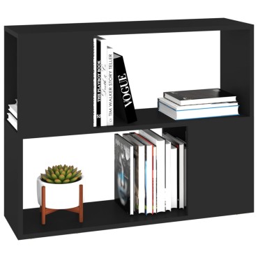 vidaXL Έπιπλο Τηλεόρασης Μαύρο 80x24x63cm από Επεξ. Ξύλο