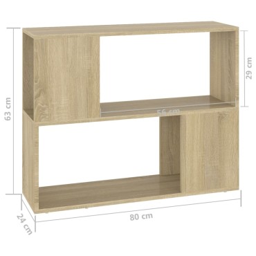 vidaXL Έπιπλο Τηλεόρασης Sonoma Δρυς 80x24x63cm από Μοριοσανίδα