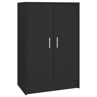 vidaXL Παπουτσοθήκη Μαύρη 60x35x92cm από Επεξ. Ξύλο