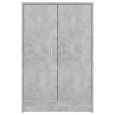 vidaXL Παπουτσοθήκη Γκρι Σκυροδέματος 60x35x92cm από Επεξ. Ξύλο