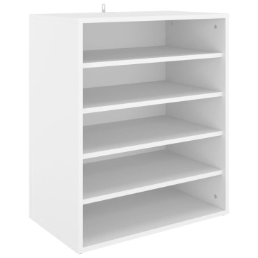 vidaXL Παπουτσοθήκη Λευκή 60x35x70cm από Επεξ. Ξύλο