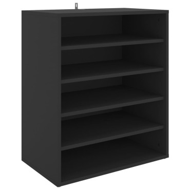 vidaXL Παπουτσοθήκη Μαύρη 60x35x70cm από Επεξ. Ξύλο