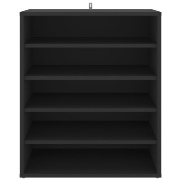 vidaXL Παπουτσοθήκη Μαύρη 60x35x70cm από Επεξ. Ξύλο