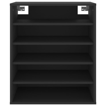vidaXL Παπουτσοθήκη Μαύρη 60x35x70cm από Επεξ. Ξύλο