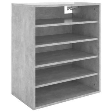 vidaXL Παπουτσοθήκη Γκρι Σκυροδέματος 60x35x70cm από Επεξ. Ξύλο