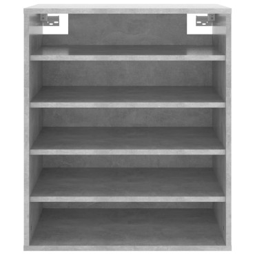 vidaXL Παπουτσοθήκη Γκρι Σκυροδέματος 60x35x70cm από Επεξ. Ξύλο