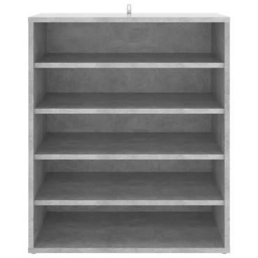 vidaXL Παπουτσοθήκη Γκρι Σκυροδέματος 60x35x70cm από Επεξ. Ξύλο