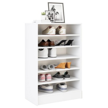 vidaXL Παπουτσοθήκη Λευκή 60x35x92cm από Επεξ. Ξύλο