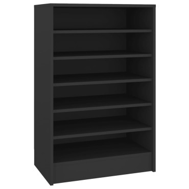 vidaXL Παπουτσοθήκη Μαύρη 60x35x92cm από Επεξ. Ξύλο